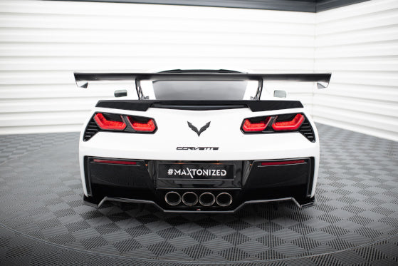 Carbon Spoiler With Internal Brackets Uprights suitable for Chevrolet Corvette Stingray / Grand Sport C7