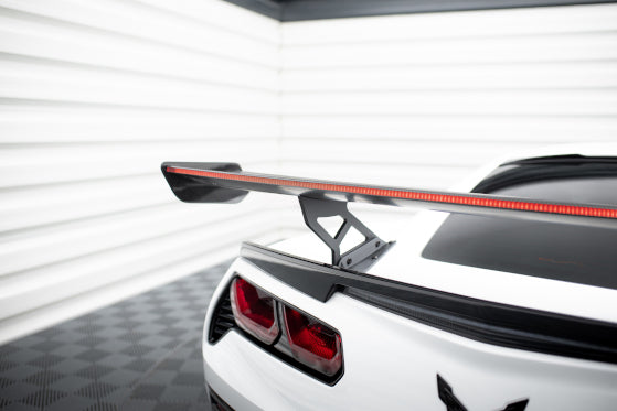Carbon Spoiler With Internal Brackets Uprights + LED suitable for Chevrolet Corvette Stingray / Grand Sport C7