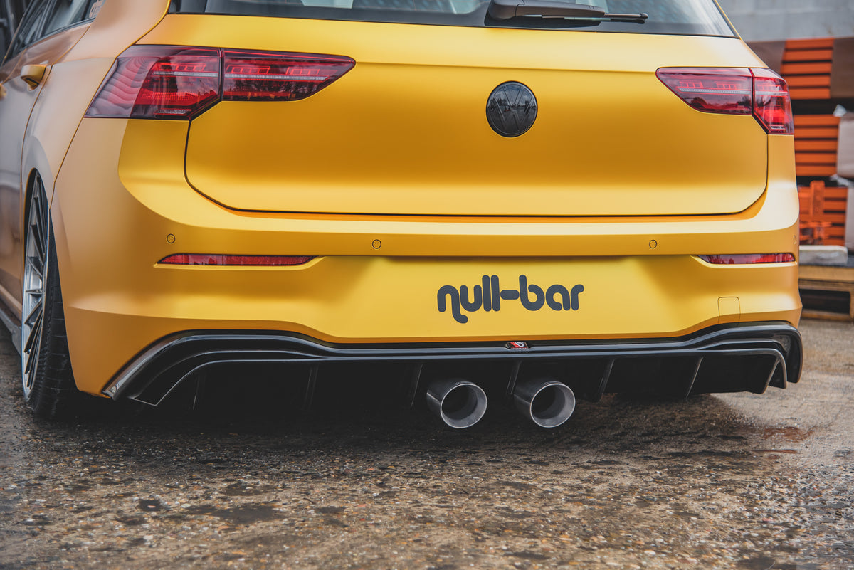 Heckansatz (R32 LOOK) mit Auspuff passend für Volkswagen Golf Hatchback Mk8 / Mk8 Facelift