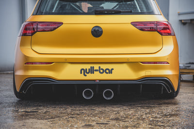 Heckansatz (R32 LOOK) mit Auspuff passend für Volkswagen Golf Hatchback Mk8 / Mk8 Facelift