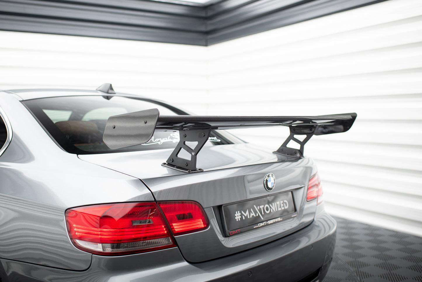 Carbon Spoiler With Internal Brackets Uprights suitable for BMW 3 / M3 Coupe E92