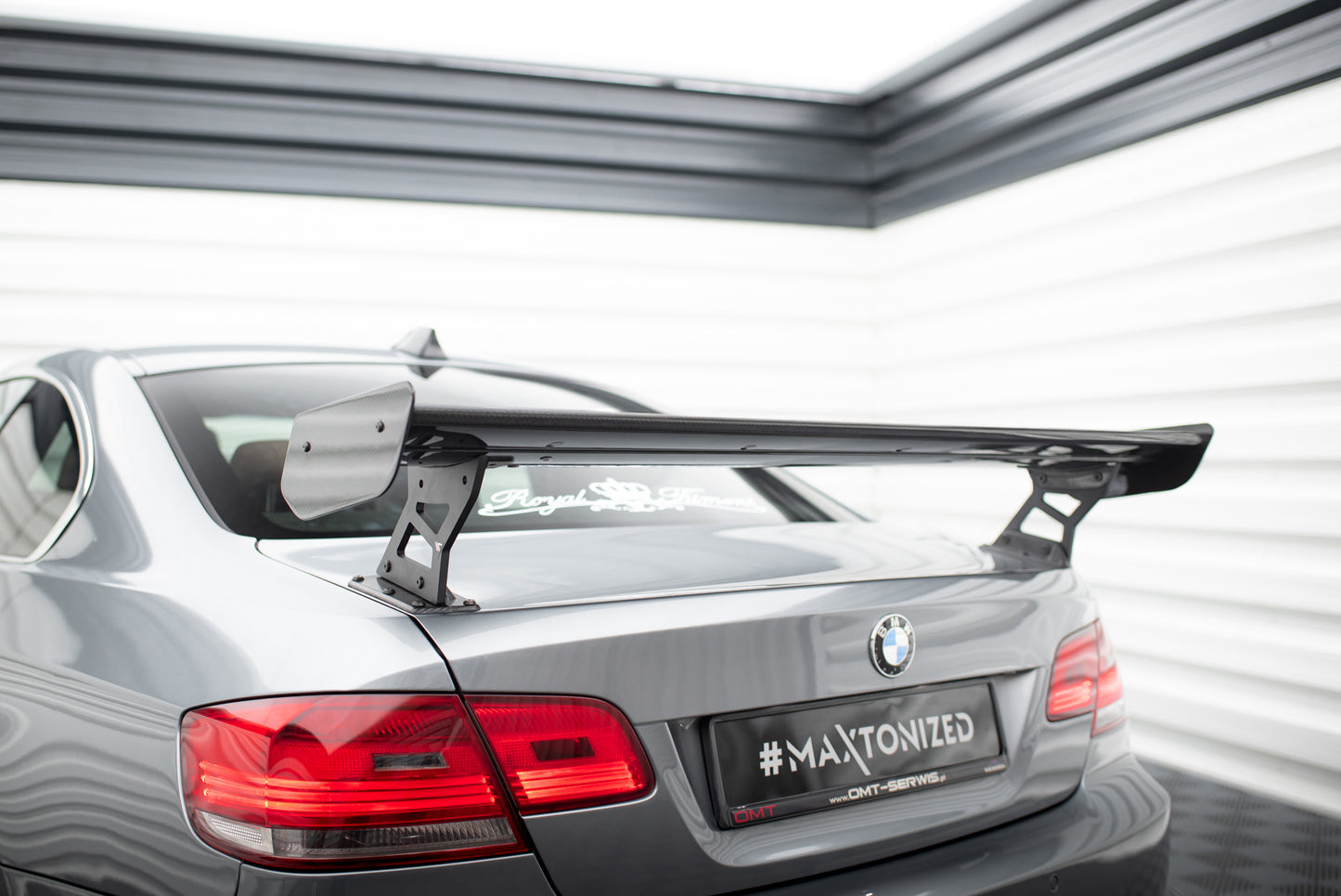 Carbon Spoiler With External Brackets Uprights suitable for BMW 3 / M3 Coupe E92