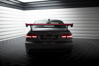Karbonowy Spoiler Z Zewnętrznymi Wspornikami + LED pasujący do BMW 3 / M3 Coupe E92/E92 Facelift