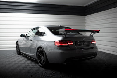 Karbonowy Spoiler Z Zewnętrznymi Wspornikami + LED pasujący do BMW 3 / M3 Coupe E92/E92 Facelift
