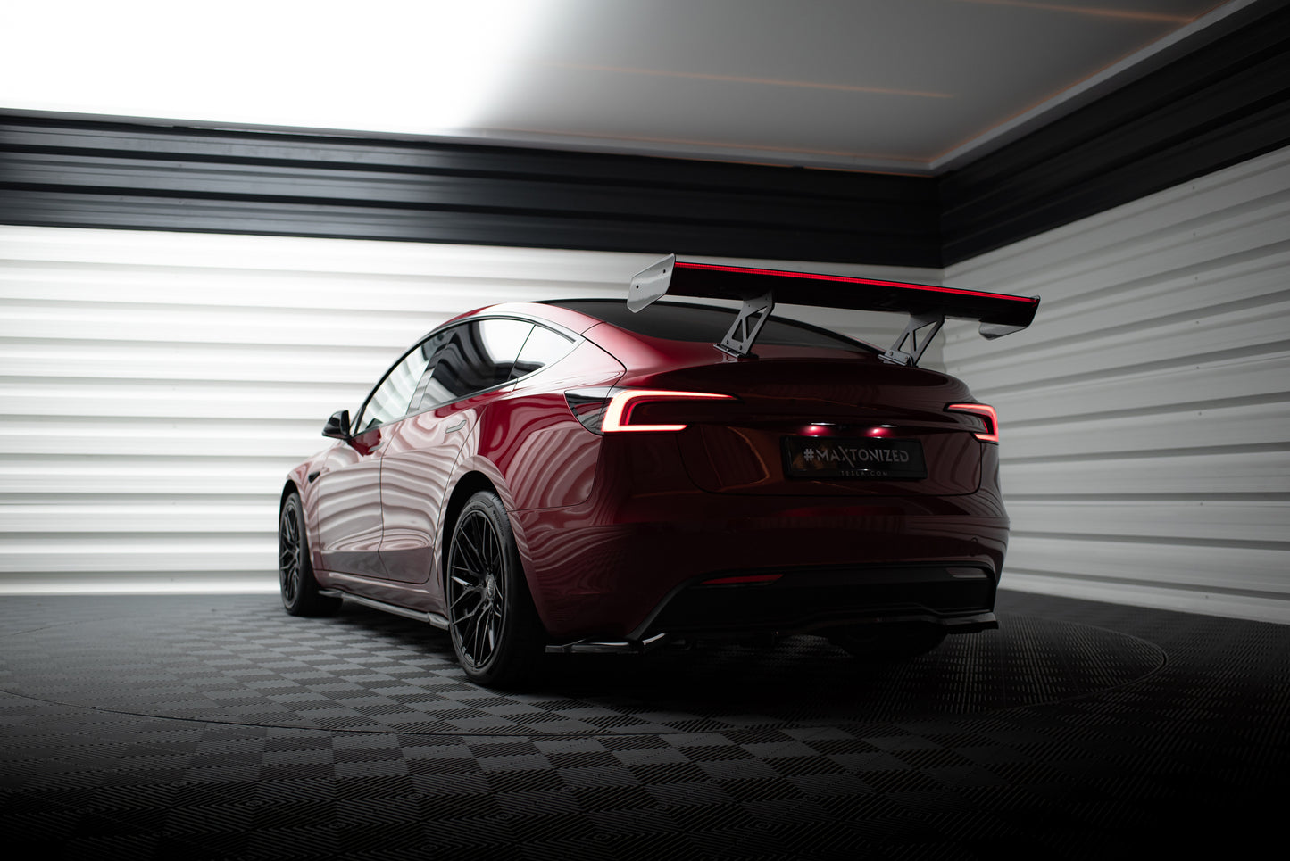 Carbon Spoiler + LED suitable for Tesla Model 3