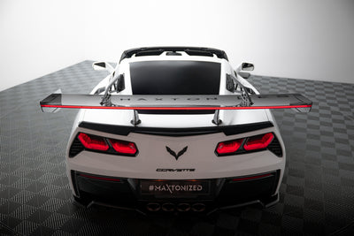 Carbon Spoiler With Upper Swan Mounting + LED suitable for Chevrolet Corvette Stingray / Grand Sport C7