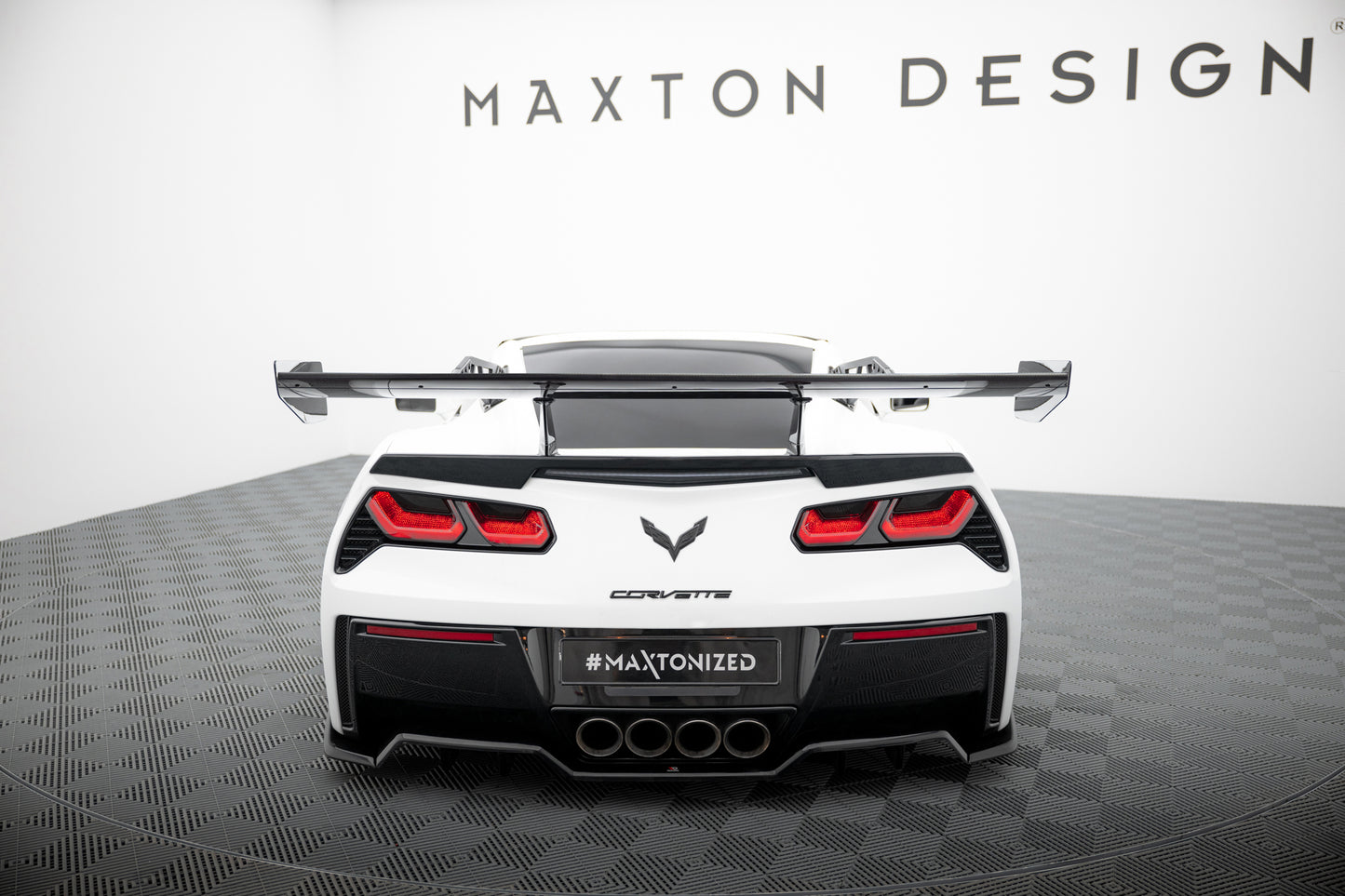 Carbon Spoiler With Upper Swan Mounting  suitable for Chevrolet Corvette Stingray / Grand Sport C7