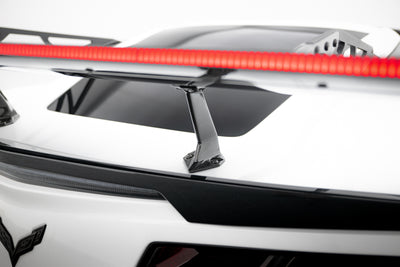 Carbon Spoiler With Upper Swan Mounting + LED suitable for Chevrolet Corvette Stingray / Grand Sport C7