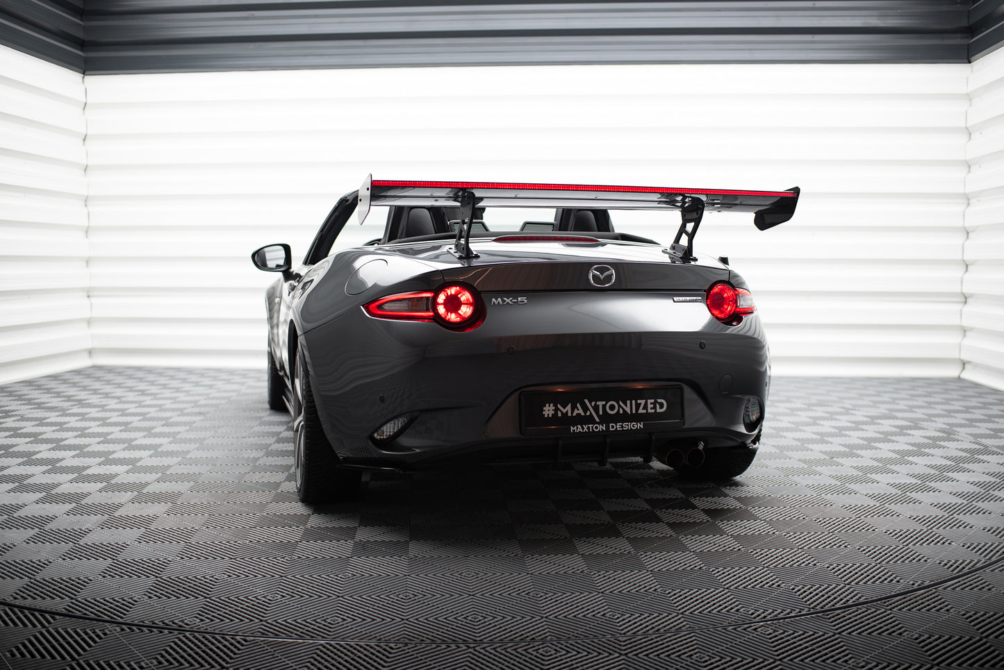 Carbon Spoiler With Internal Brackets Uprights + LED suitable for Mazda MX-5 ND (Mk4)