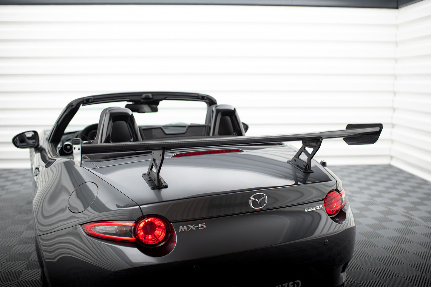 Carbon Spoiler With Internal Brackets Uprights suitable for Mazda MX-5 ND (Mk4)