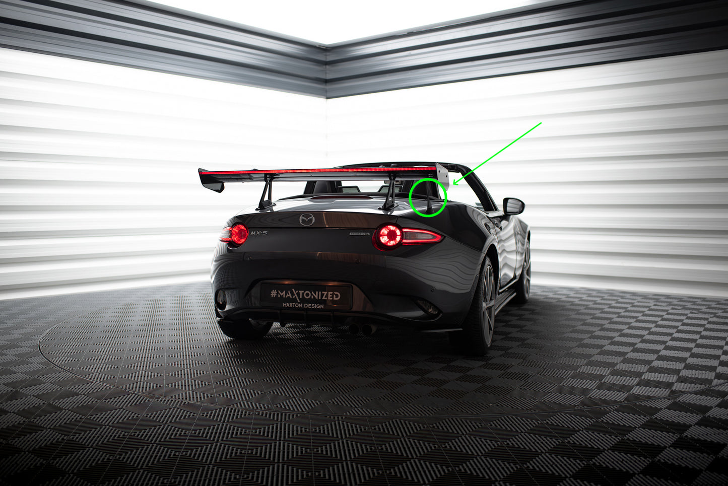 Carbon Spoiler With Upper Swan Mounting + LED suitable for Mazda MX-5 ND (Mk4)