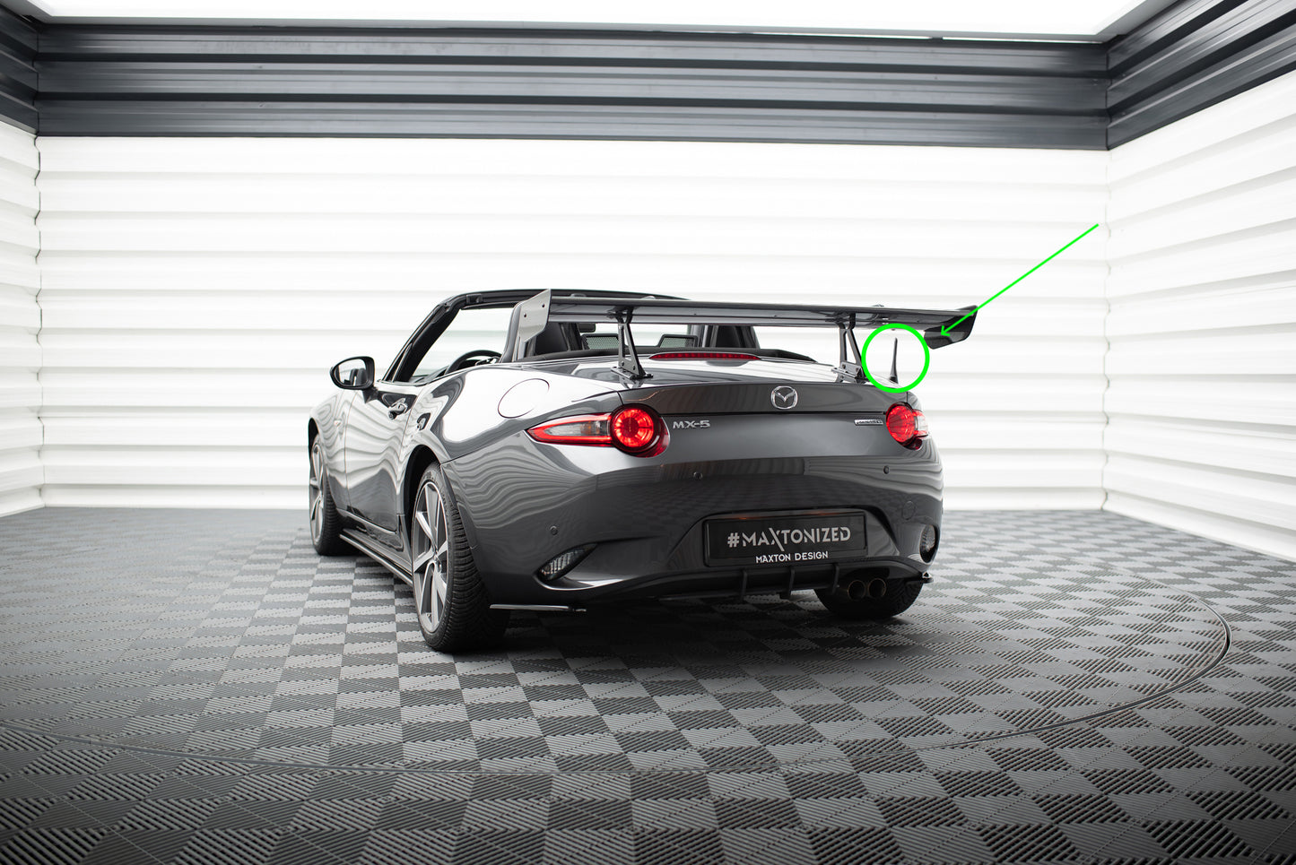 Carbon Spoiler With Upper Swan Mounting  suitable for Mazda MX-5 ND (Mk4)