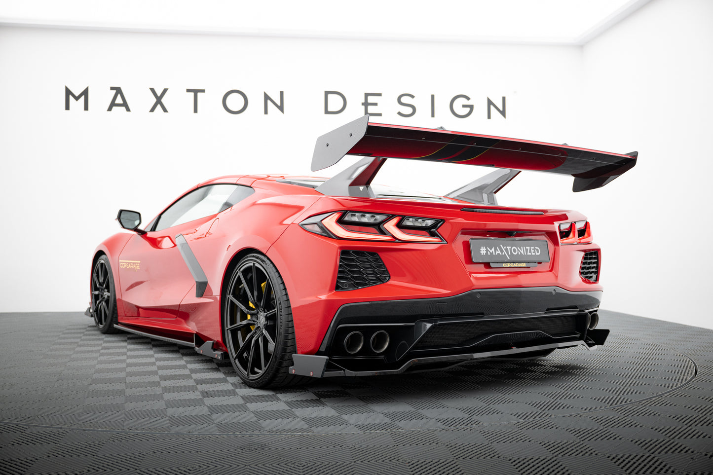 Carbon Spoiler + LED suitable for Chevrolet Corvette C8