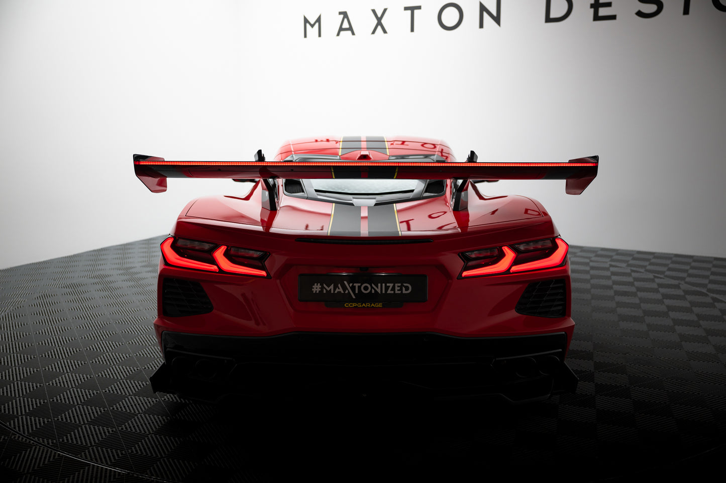 Carbon Spoiler + LED suitable for Chevrolet Corvette C8