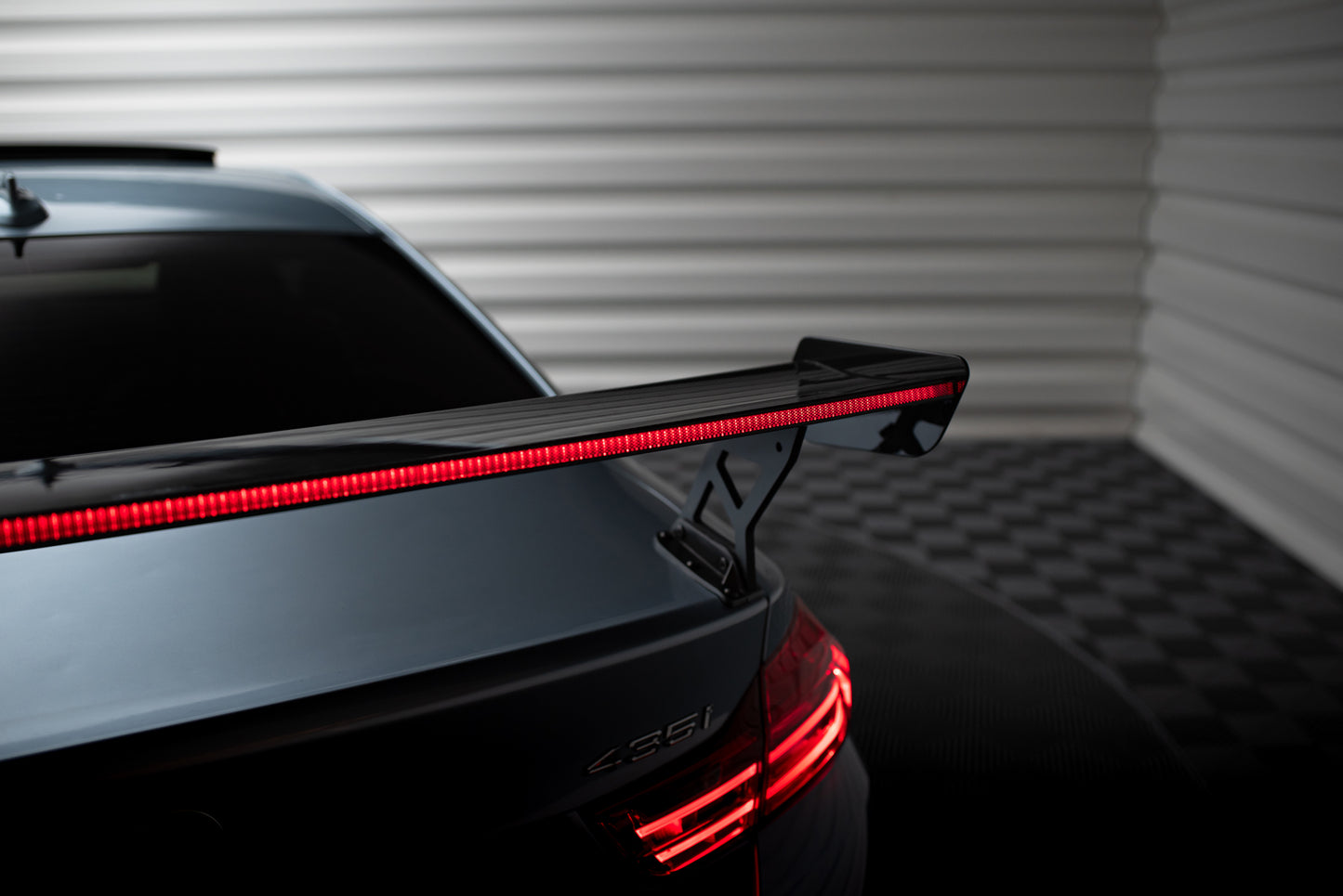 Carbon Spoiler With External Brackets Uprights + LED suitable for BMW 4 F32 / 4 F32 M-Pack Coupe