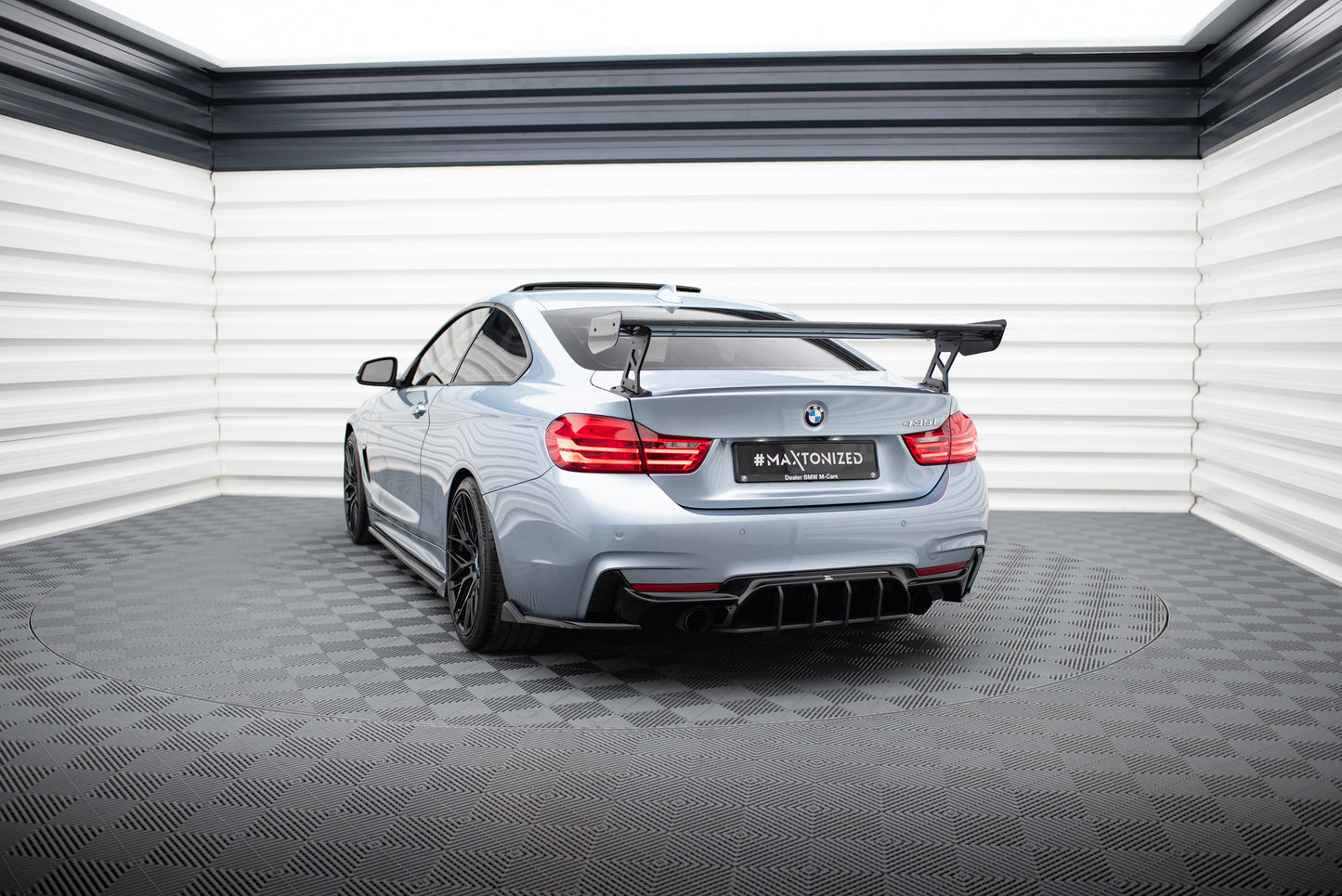 Carbon Spoiler With External Brackets Uprights  suitable for BMW 4 F32 / 4 F32 M-Pack Coupe 