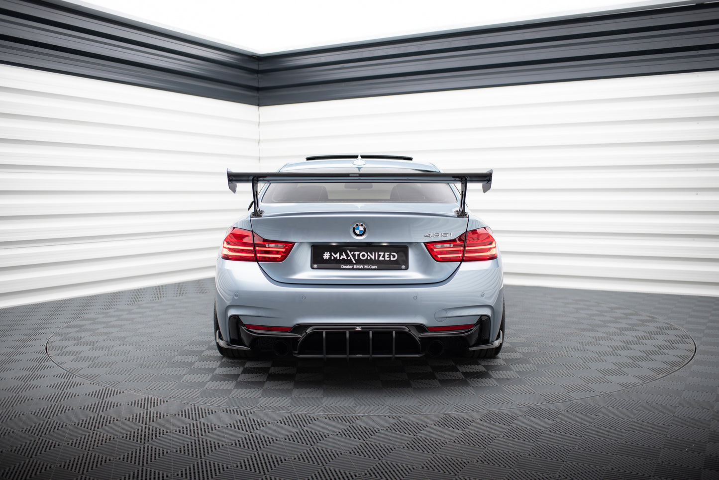 Carbon Spoiler With External Brackets Uprights  suitable for BMW 4 F32 / 4 F32 M-Pack Coupe 
