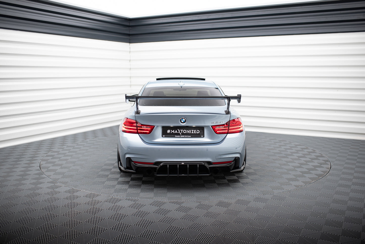 Carbon Spoiler With External Brackets Uprights  suitable for BMW 4 F32 / 4 F32 M-Pack Coupe 