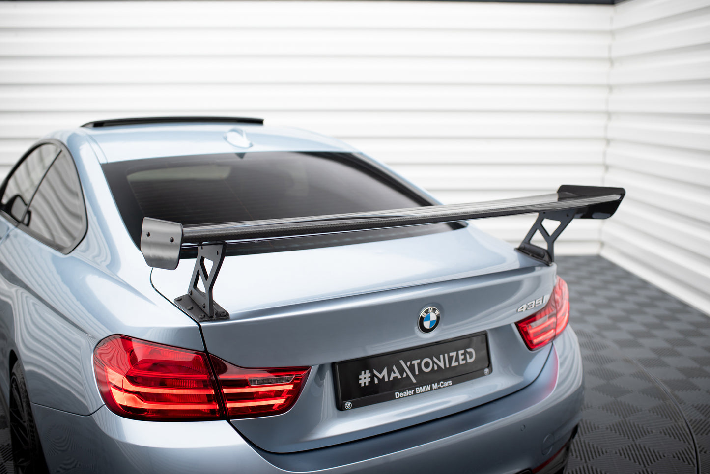 Carbon Spoiler With External Brackets Uprights  suitable for BMW 4 F32 / 4 F32 M-Pack Coupe 