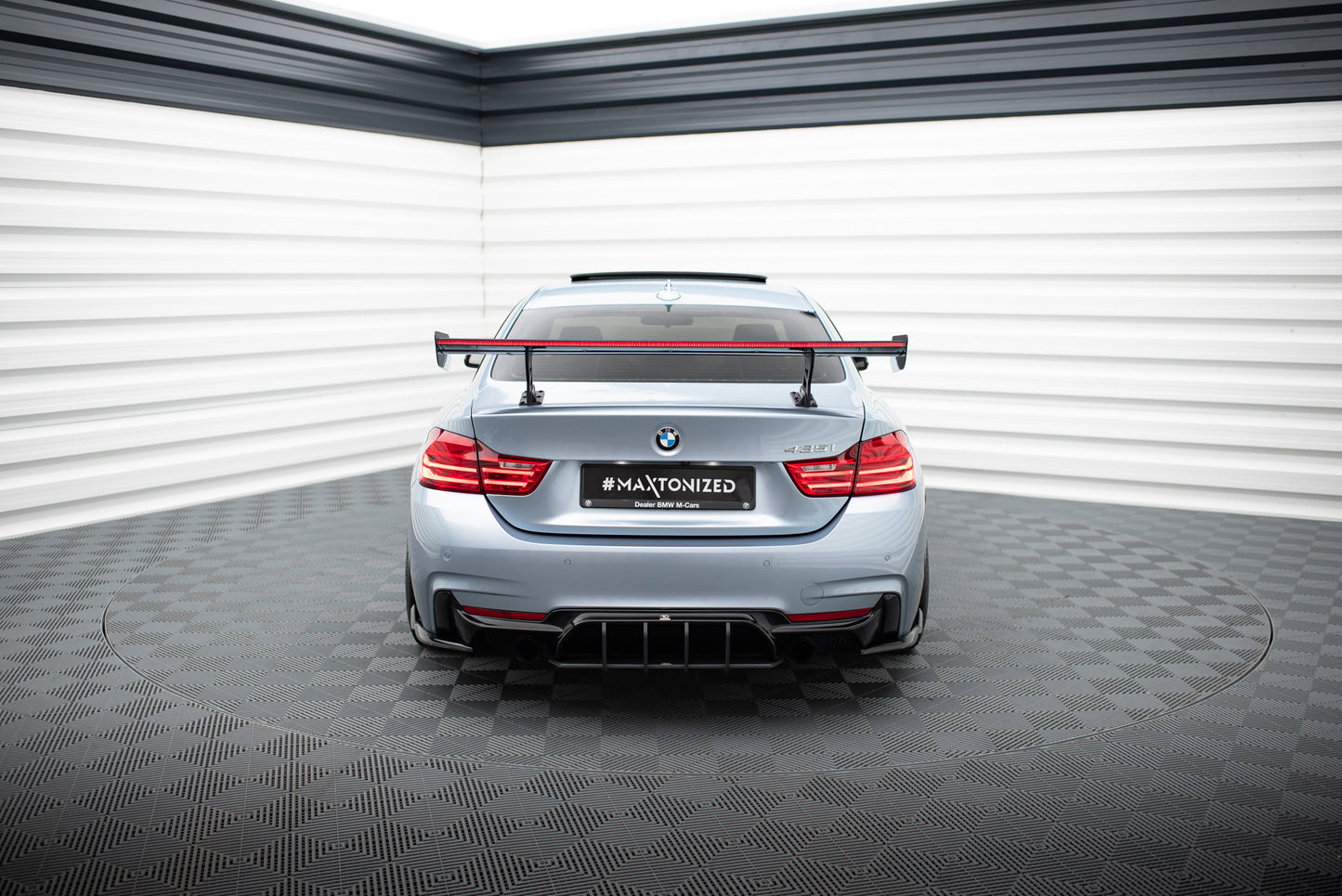 Carbon Spoiler With Internal Brackets Uprights + LED suitable for BMW 4 F32 / 4 F32 M-Pack Coupe