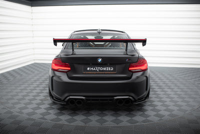 Karbonowy Spoiler Z Wewnętrznymi Wspornikami + LED pasujący do BMW M2 F87 / 2 / 2 M-Pack F22