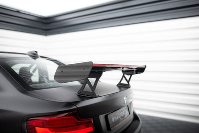 Karbonowy Spoiler Z Wewnętrznymi Wspornikami + LED pasujący do BMW M2 F87 / 2 / 2 M-Pack F22