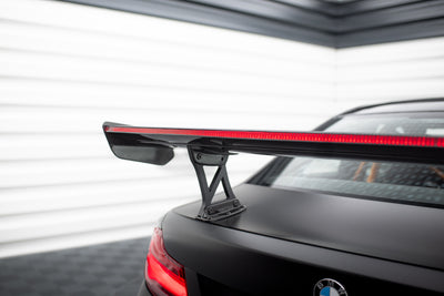 Karbonowy Spoiler Z Wewnętrznymi Wspornikami + LED pasujący do BMW M2 F87 / 2 / 2 M-Pack F22