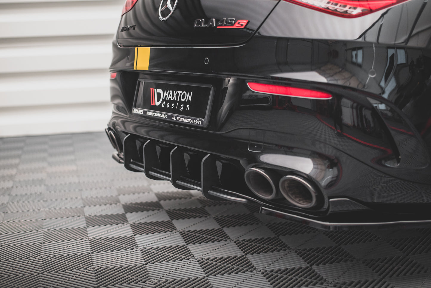 Street Pro Central Diffuseur Arriere compatible avec Mercedes-AMG CLA 35 / 45 Aero C118