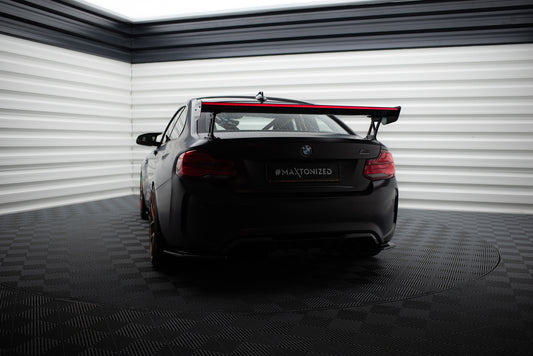 Karbonowy Spoiler Z Zewnętrznymi Wspornikami + LED pasujący do BMW M2 F87 / 2 / 2 M-Pack F22