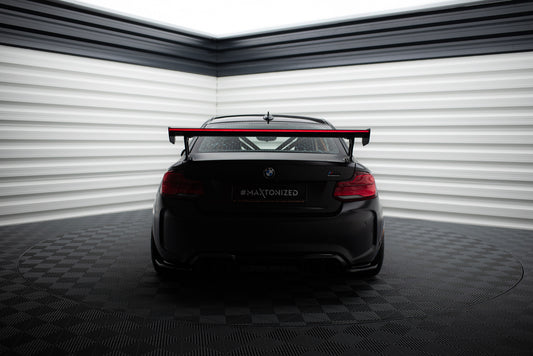 Karbonowy Spoiler Z Zewnętrznymi Wspornikami + LED pasujący do BMW M2 F87 / 2 / 2 M-Pack F22