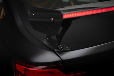 Carbon Spoiler With External Brackets Uprights + LED suitable for BMW M2 F87 / 2 / 2 M-Pack F22