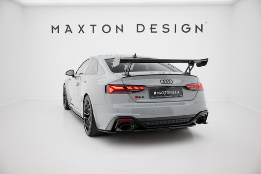 Carbon Spoiler With External Brackets Uprights V.1 suitable for Audi A5 / A5 S-Line / S5 / RS5 Coupe F5 / F5 Facelift