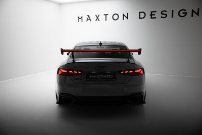 Carbon Spoiler With External Brackets Uprights V.1 + LED suitable for Audi A5 / A5 S-Line / S5 / RS5 Coupe F5 / F5 Facelift