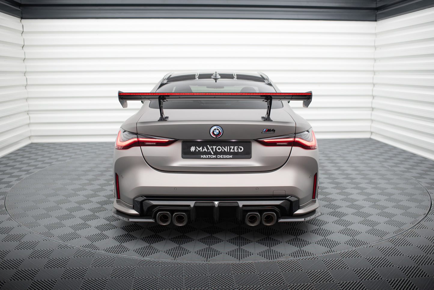 Carbon Spoiler With Internal Brackets Uprights + LED suitable for BMW M4 G82 / G82 Facelift / M440i / 4 M-Pack G22 / G22 Facelift
