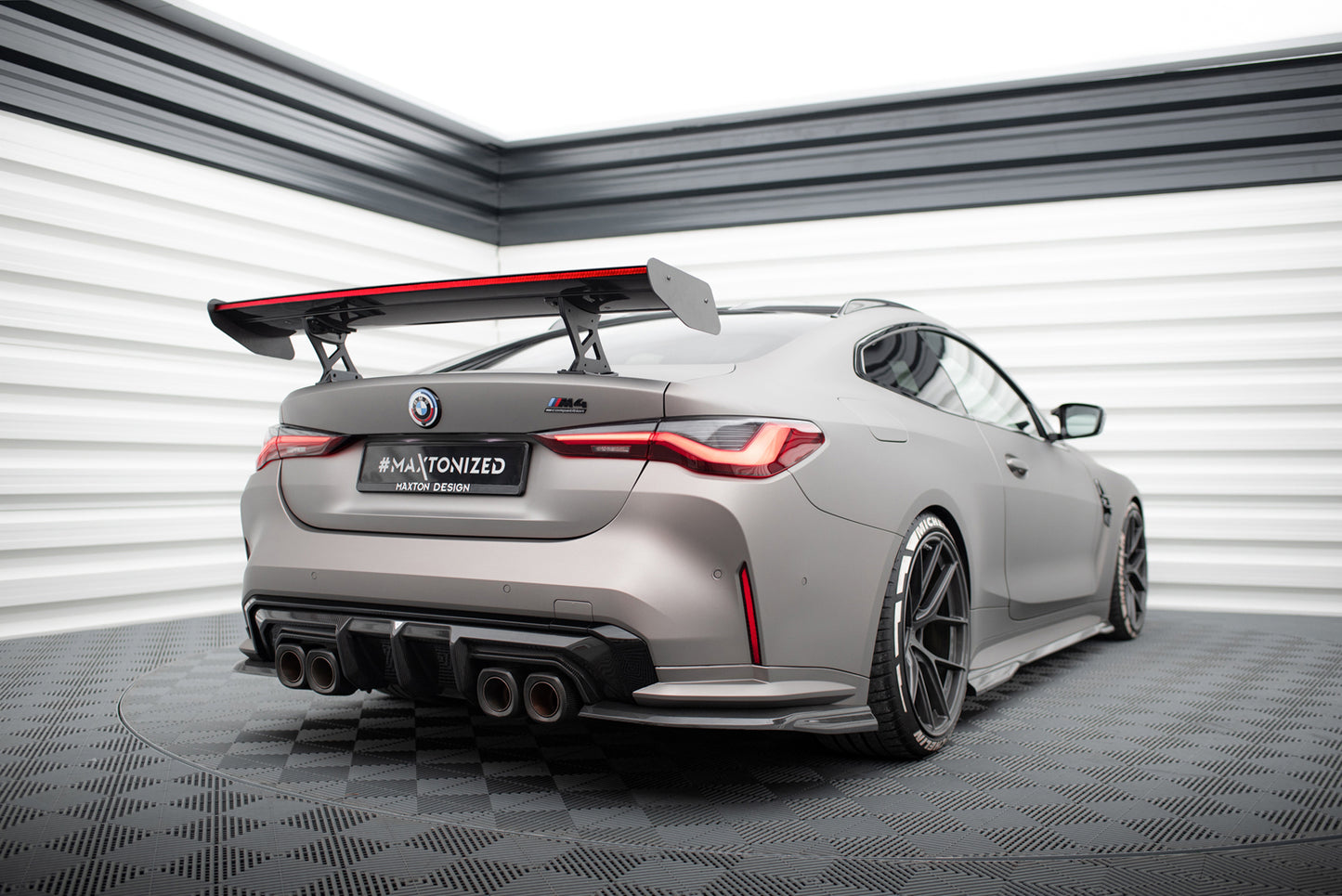 Carbon Spoiler With Internal Brackets Uprights + LED suitable for BMW M4 G82 / G82 Facelift / M440i / 4 M-Pack G22 / G22 Facelift