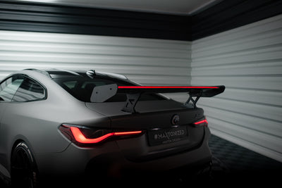 Carbon Spoiler With Internal Brackets Uprights + LED suitable for BMW M4 G82 / G82 Facelift / M440i / 4 M-Pack G22 / G22 Facelift