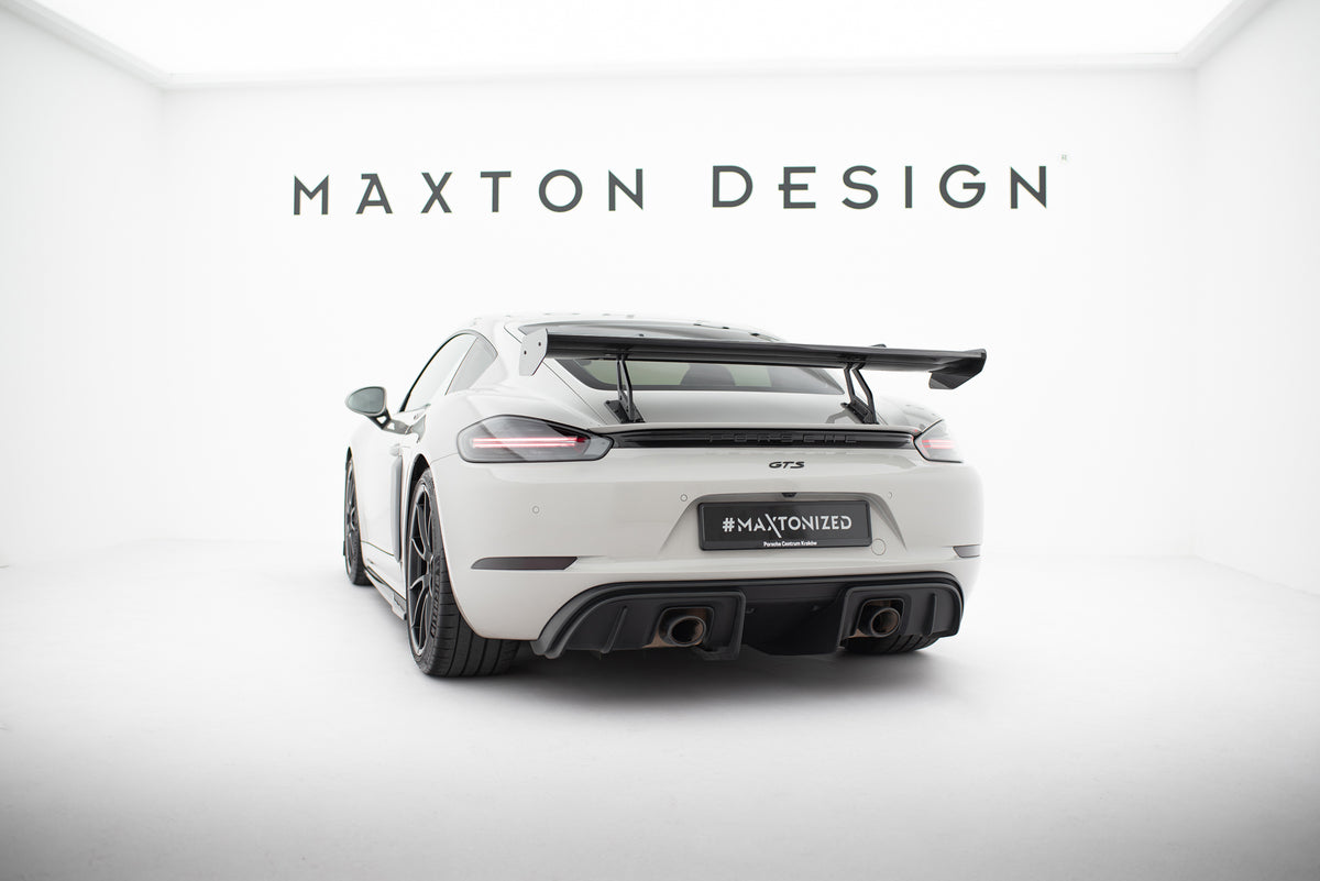 Carbon Spoiler With Upper Swan Mounting  V.1 suitable for Porsche 718 Cayman 982c