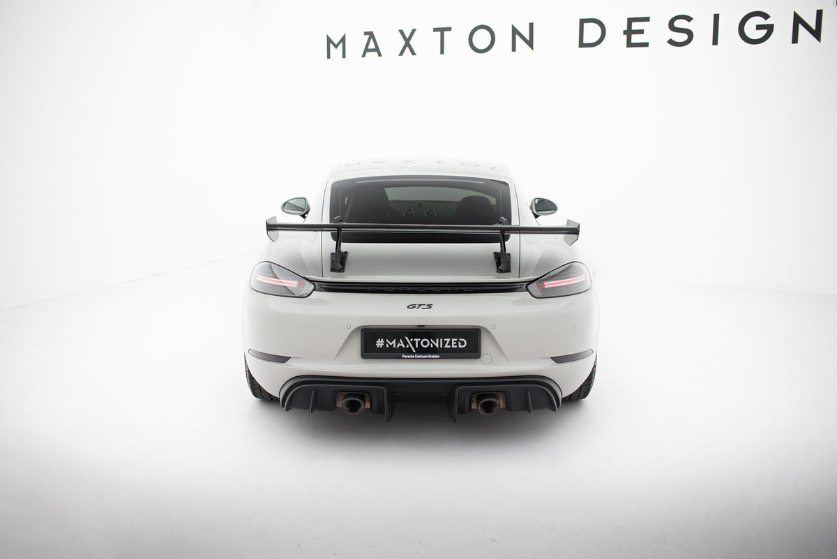 Carbon Spoiler With Upper Swan Mounting  V.1 suitable for Porsche 718 Cayman 982c