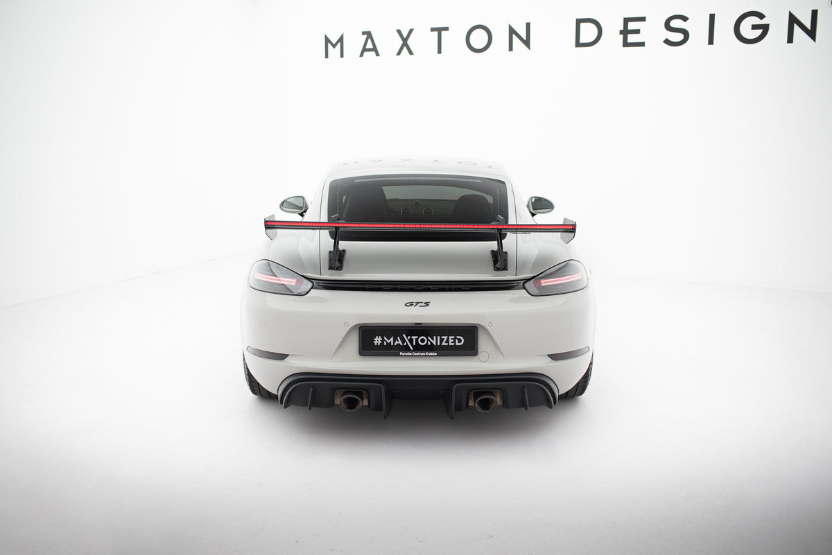 Karbonowy Spoiler Z Górnymi Mocowaniami V.2 + LED suitable for Porsche 718 Cayman 982c
