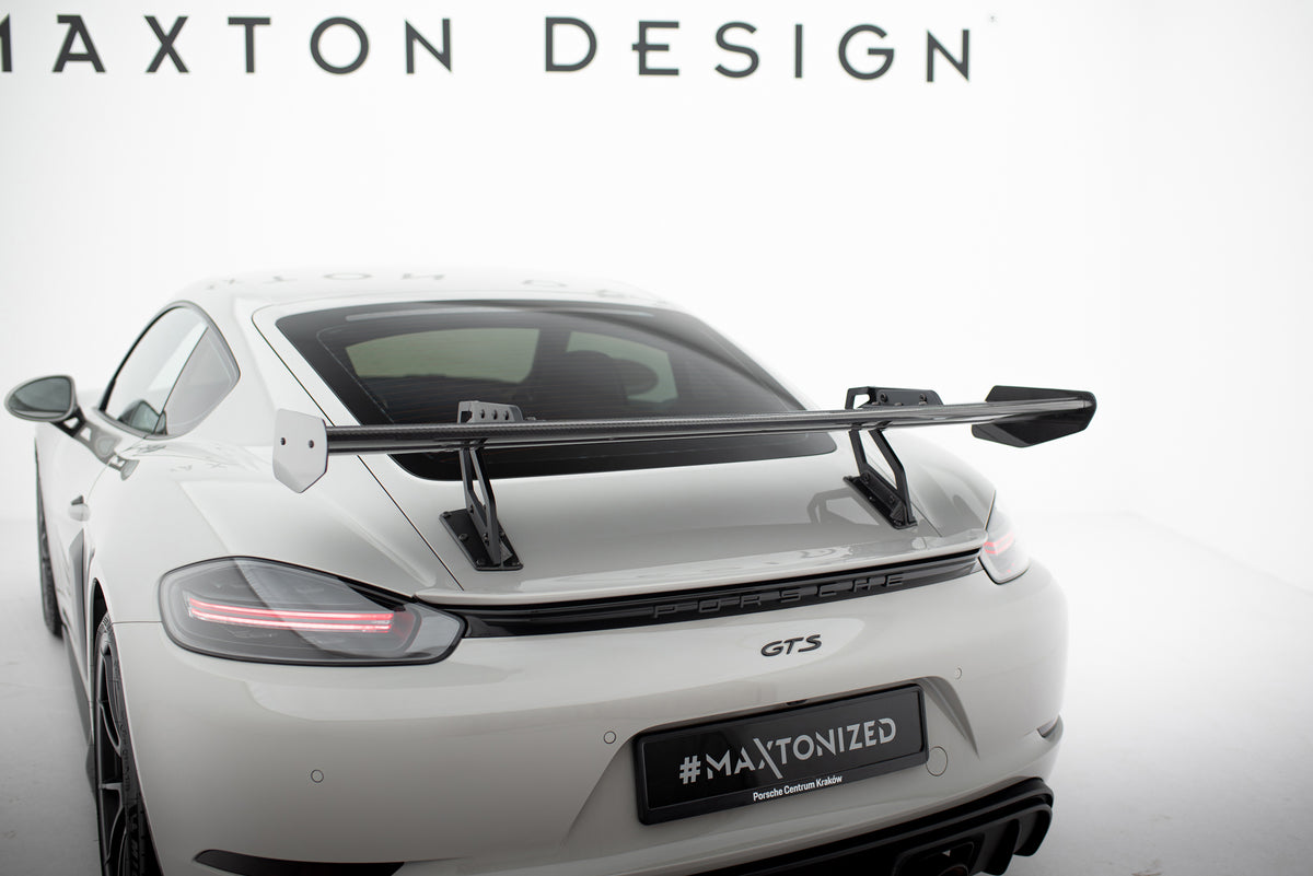 Carbon Spoiler With Upper Swan Mounting  V.1 suitable for Porsche 718 Cayman 982c