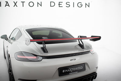 Karbonowy Spoiler Z Górnymi Mocowaniami V.2 + LED suitable for Porsche 718 Cayman 982c