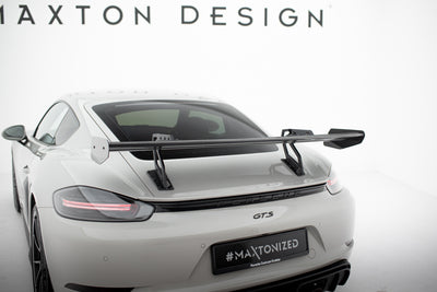 Carbon Spoiler With Upper Swan Mounting  V.2 suitable for Porsche 718 Cayman 982c