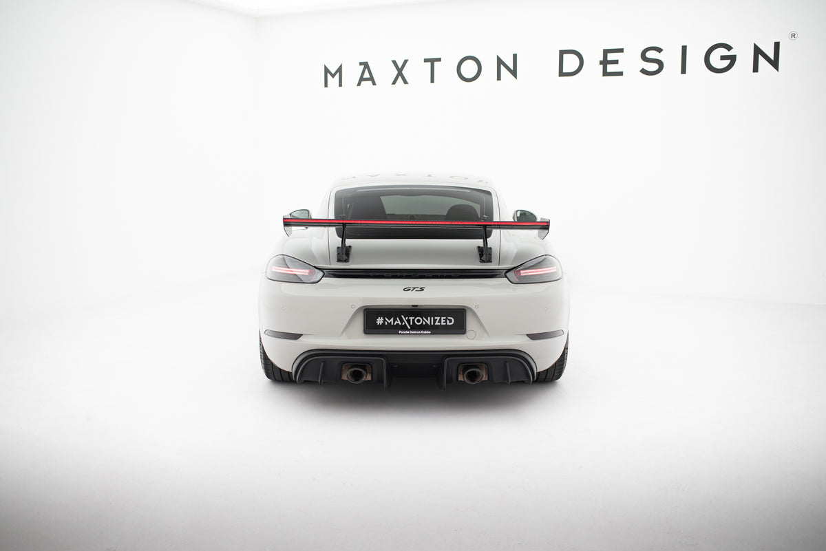 Karbonowy Spoiler Z Górnymi Mocowaniami V.2 + LED suitable for Porsche 718 Cayman 982c