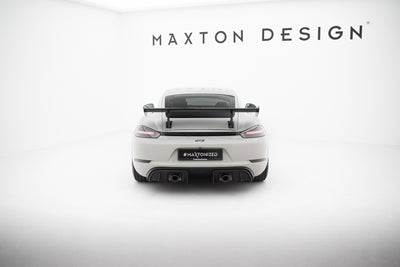 Carbon Spoiler With Internal Brackets Uprights V.2 suitable for Porsche 718 Cayman 982c