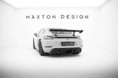 Carbon Spoiler With Internal Brackets Uprights V.1 suitable for Porsche 718 Cayman  982c