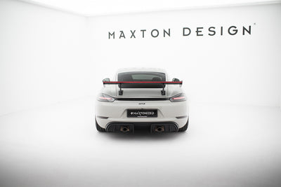 Carbon Spoiler With Internal Brackets Uprights V.1 + LED suitable for Porsche 718 Cayman 982c