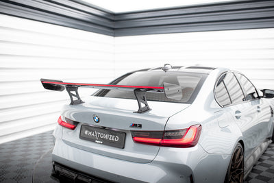 Carbon Spoiler With Internal Brackets Uprights + LED suitable for BMW M3 G80 / M340i G20 / 3 M-Pack G20 / 3 Standard G20