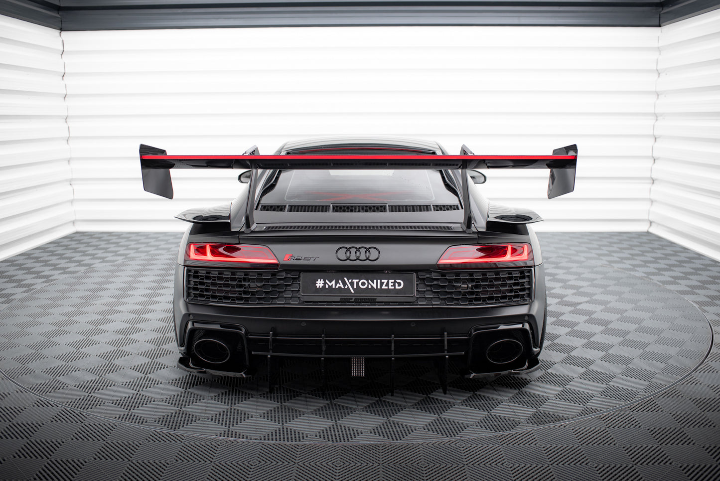 Carbon Spoiler + LED suitable for Audi R8 Mk2 