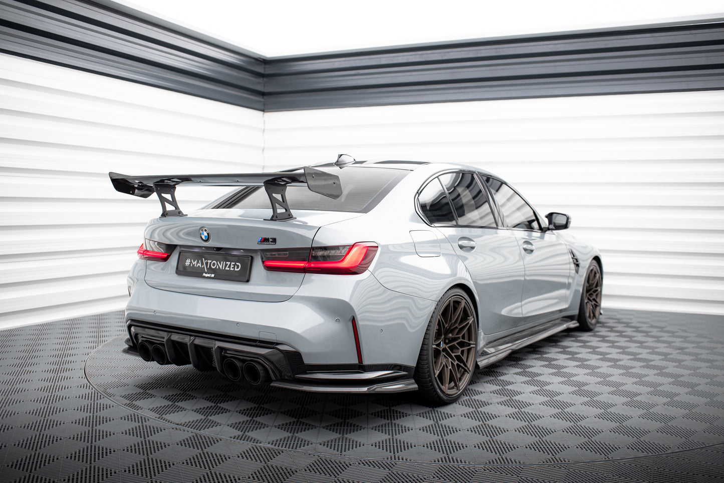 Carbon Spoiler With Internal Brackets Uprights suitable for BMW M3 G80 / M340i G20 / 3 M-Pack G20 / 3 Standard G20
