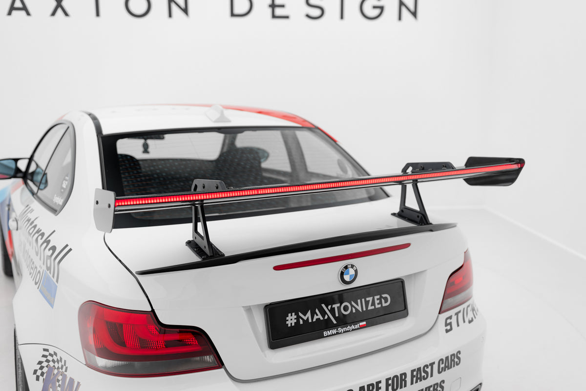 Carbon Spoiler With Upper Swan Mounting + LED suitable for BMW 1 M E82